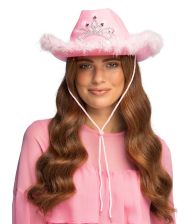 Pink cowboyhat med LED lys