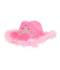 Pink cowboyhat med LED lys
