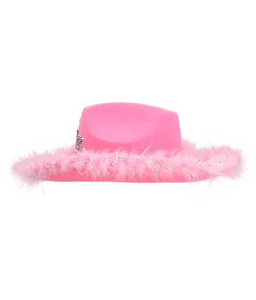 Pink cowboyhat med LED lys