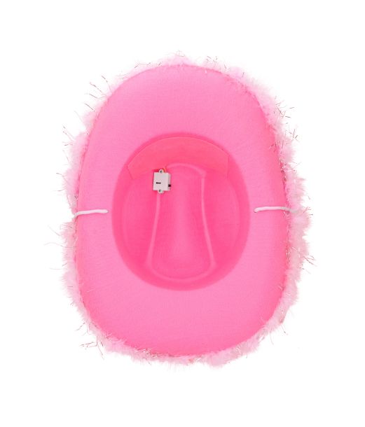 Pink cowboyhat med LED lys