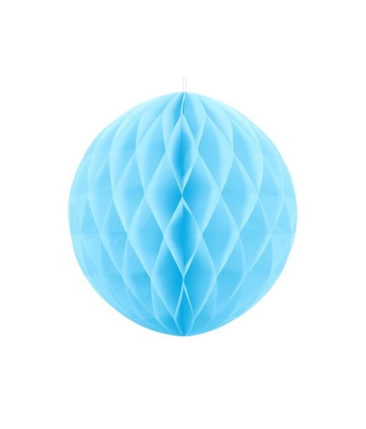 Skyblå papirvæv kugle, 30 cm