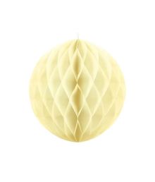 Creme papirvæv kugle, 30 cm