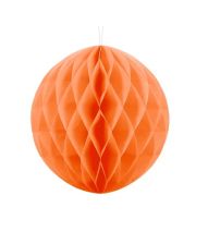 Orange papirvæv kugle, 20 cm