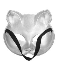 Sølv disko katte maske