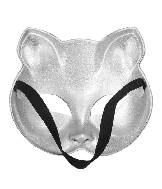 Sølv disko katte maske