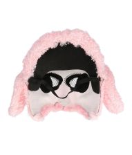 Pink puddel hunde maske