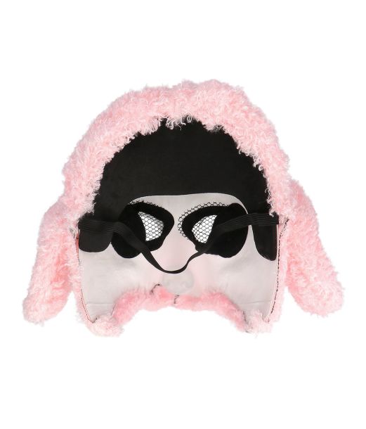 Pink puddel hunde maske