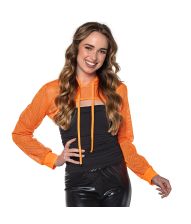 Neon orange net bolero