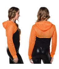 Neon orange net bolero