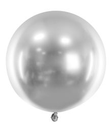 Glossy sølv ballon, 60 cm