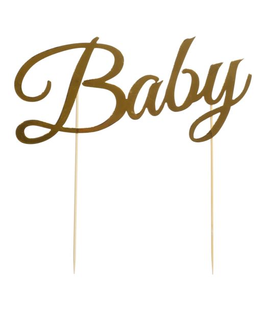 Guld Baby kagepynt