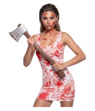 Blodig kjole kostume til halloween.