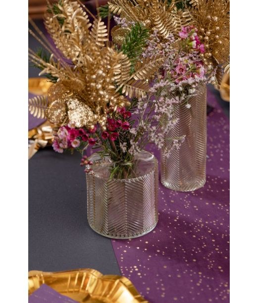 Guld glasvase, 17 cm