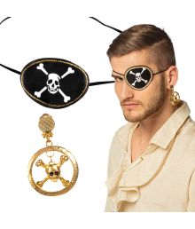 Pirat øjeklap med ørering