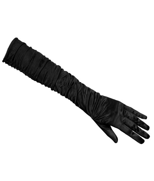 Lange sorte handsker til dit kostume