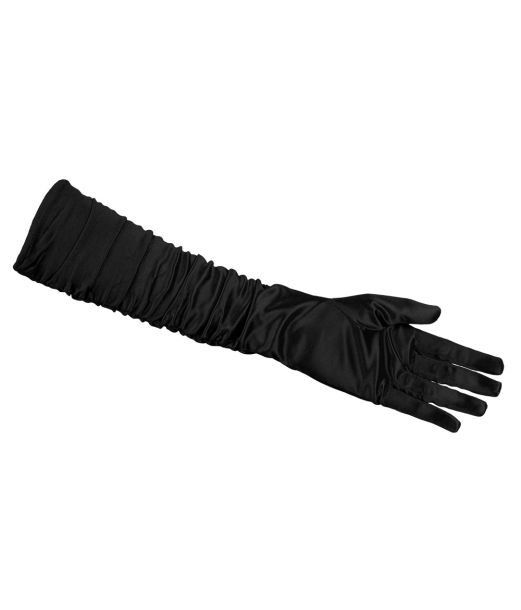 Lange sorte handsker til dit kostume