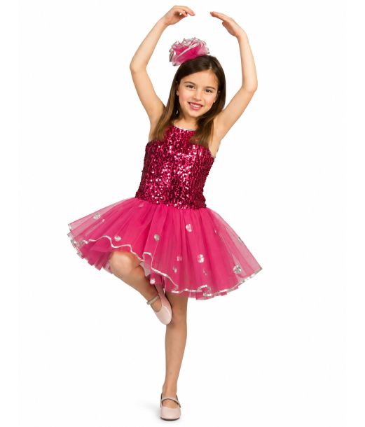 Pink ballarina kostume til piger.
