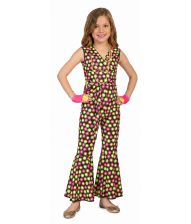 80er jumpsuit med blomster til piger.