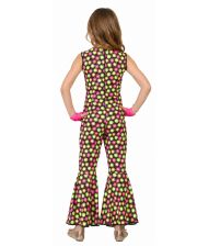 80er jumpsuit med blomster til piger.