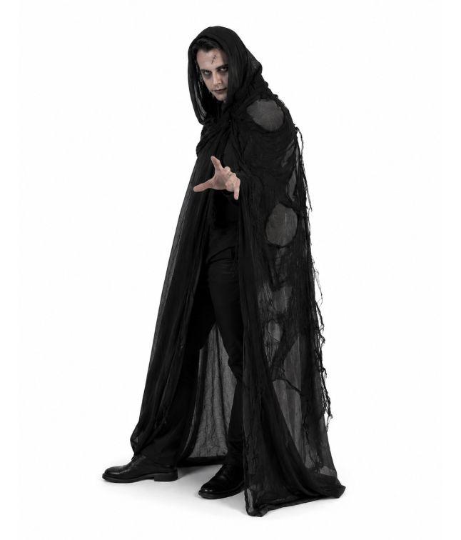 Sort laset kappe til halloween
