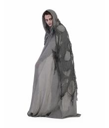 Grå laset kappe til halloween.
