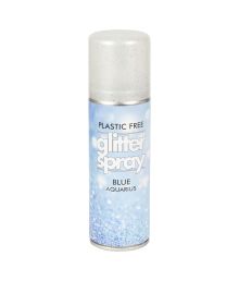 Blå glimmer hårspray