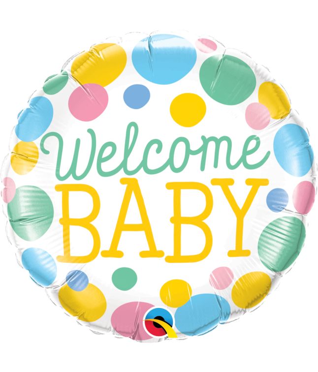 Welcome baby folieballon, 45 cm