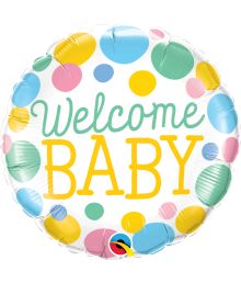 Welcome baby folieballon, 45 cm
