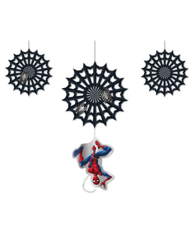 Spiderman pynt, 3 stk