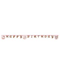 Hello Kitty Kuromi Happy Birthday banner, 2 m