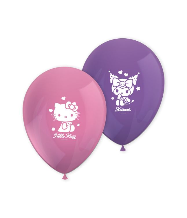 Hello Kitty Kuromi balloner, 8 stk