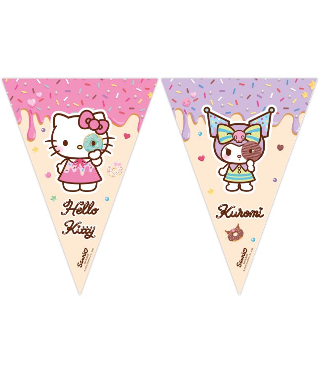 Hello Kitty Kuromi vimpelguirlande, 2,3 m