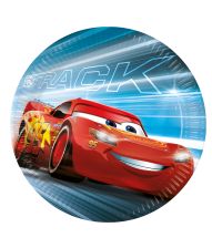 Cars racerløb paptallerkner 23 cm, 8 stk