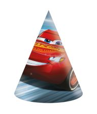 Cars racerløb partyhatte, 6 stk