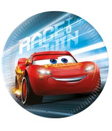 Cars racerløb paptallerkner 19,5 cm, 8 stk