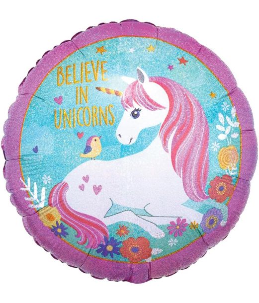 Enhjørning folieballon, 45 cm