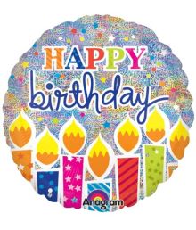 Happy Birthday folieballon, 81 cm