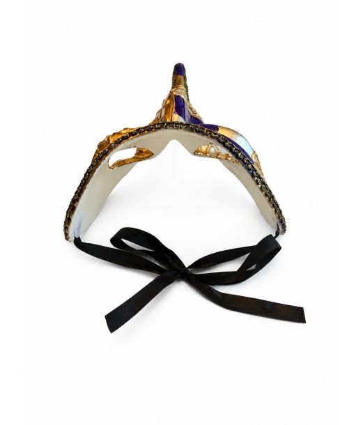 Venezia halvmaske, lilla og guld