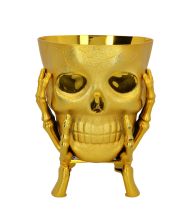 Guld kranie skål
