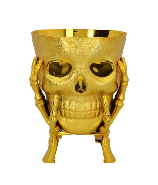 Guld kranie skål