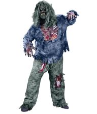 Uhyggeligt Zombie kostume til voksne.
