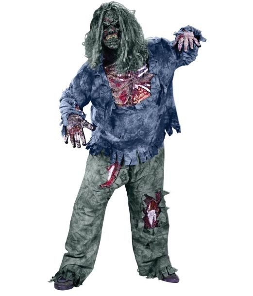 Uhyggeligt Zombie kostume til voksne.