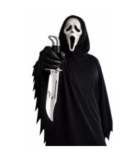 Ghost Face bowie kniv, 33 cm