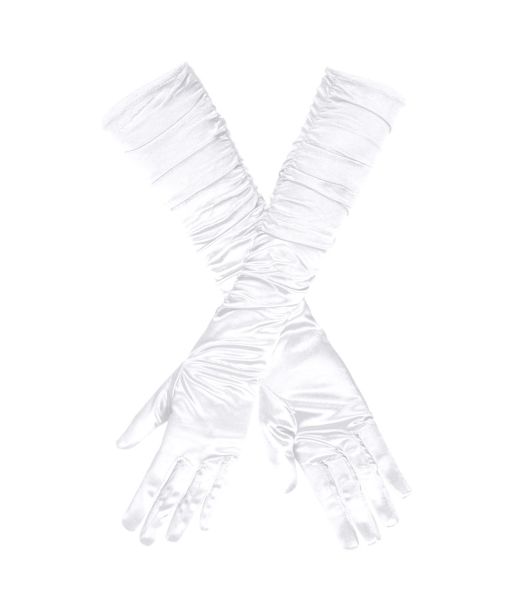 Lange hvide handsker 60 cm
