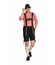 Sorte tyrolerbukser Johann, kort