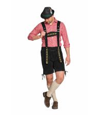Sorte tyrolerbukser Johann, kort