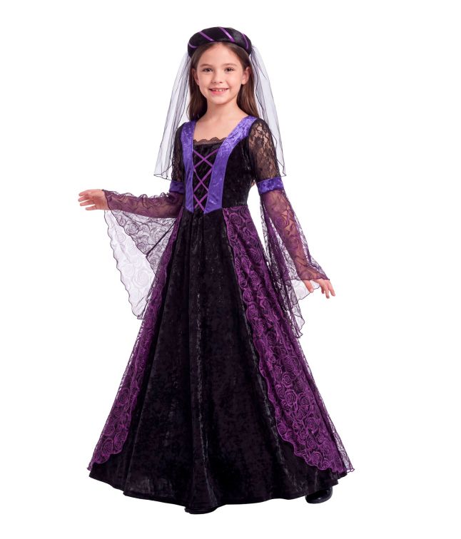 Gotisk prinsesse kostume til piger