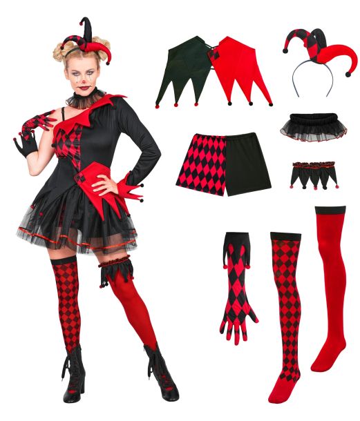 Ond Harlekin kostume til kvinder