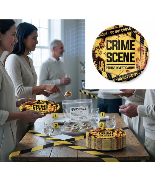 Crime scene tallerken 6stk