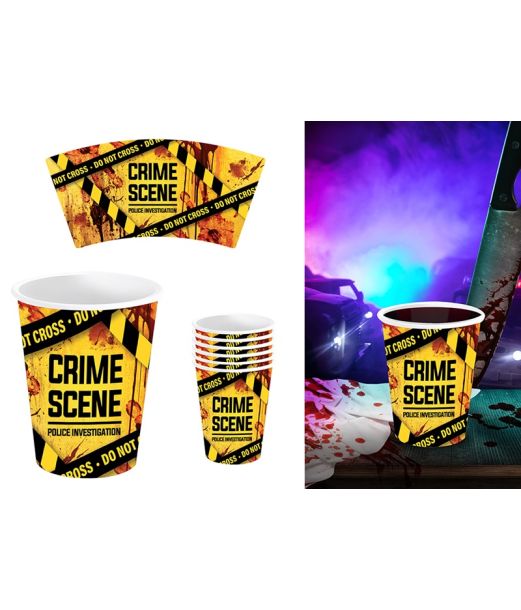 Crime scene papkrus 6 stk
